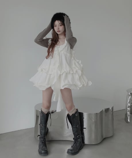 ［Vanilla］リップルフリルチュニックドレス / Ripple Frill Tunic Dress