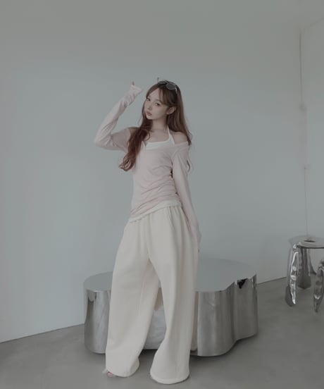 【Basic Collection】ホルターレイヤードトップ / Halter Layered Top