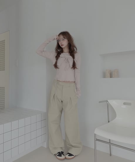 リボントップ&カーディガンセット / Ribbon Top & Cardigan Set