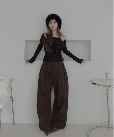 リボントップ&カーディガンセット / Ribbon Top & Cardigan Set