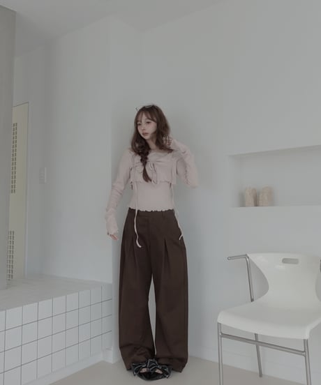 リボントップ&カーディガンセット / Ribbon Top & Cardigan Set