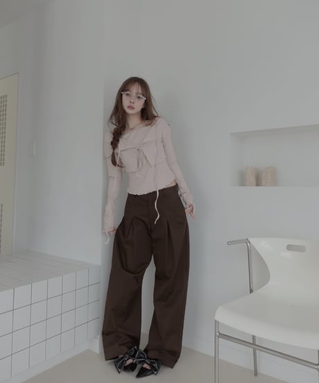リボントップ&カーディガンセット / Ribbon Top & Cardigan Set
