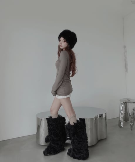 【Basic Collection】ホルターレイヤードトップ / Halter Layered Top