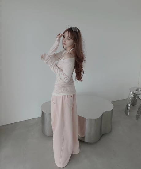 【Basic Collection】ホルターレイヤードトップ / Halter Layered Top