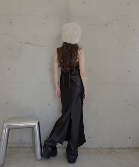 【Basic Collection】バイアスサテンロングドレス / Bias Satin Long Dress