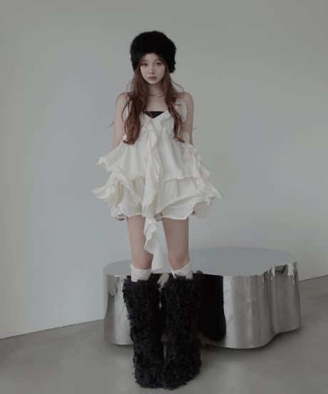 ［Vanilla］リップルフリルチュニックドレス / Ripple Frill Tunic Dress