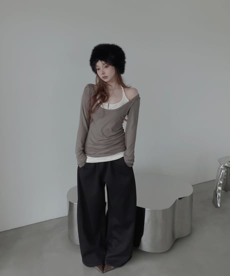 【Basic Collection】ホルターレイヤードトップ / Halter Layered Top
