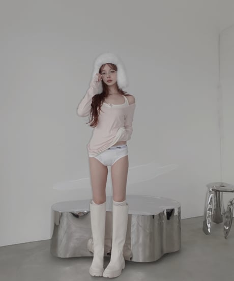 【Basic Collection】ホルターレイヤードトップ / Halter Layered Top