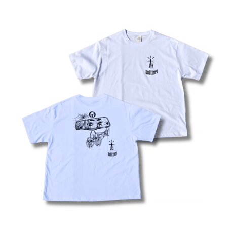 GOODTIMES ORIGINALS:  REARVIEW Tシャツ　ホワイト/ブラック