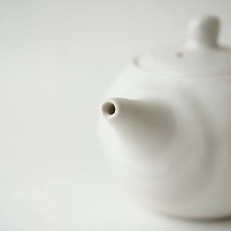馬場勝文　120-B　白磁マット　煎茶急須