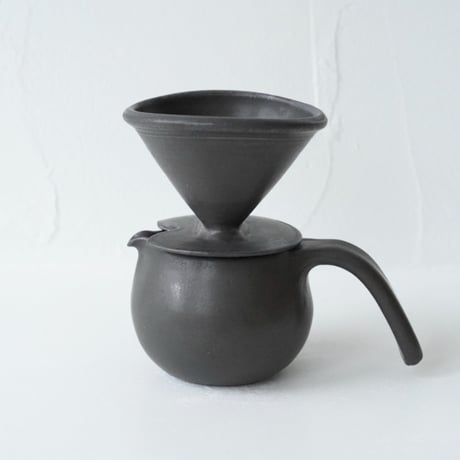 馬場勝文　46　黒釉　コーヒードリッパー　ドリッパー単品
