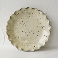 梅本尋司　U70-4　粉青フリル7寸皿