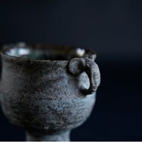 梅本尋司　U1　出土釉象耳杯　ブルー