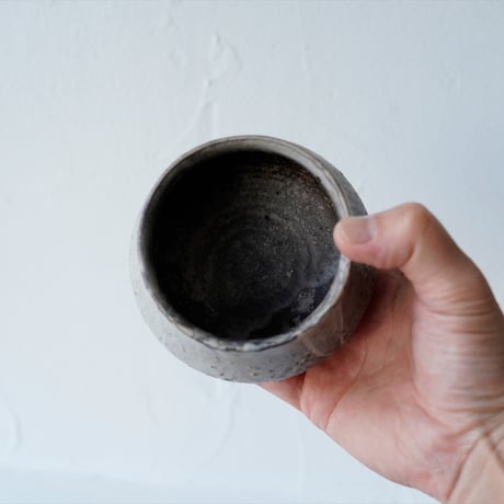 馬場勝文　3-B　荒土（粉引）　しおげ茶碗  　大