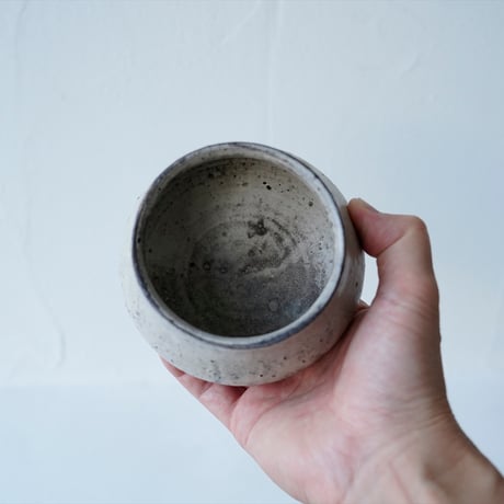 馬場勝文　3-E　荒土（粉引）　しおげ茶碗  　大