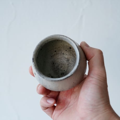 馬場勝文　2-C　荒土（粉引）　しおげ小湯呑