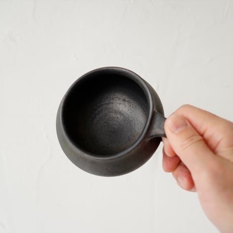 馬場勝文　32　黒釉 　しおげスープカップ 　※個体差あり