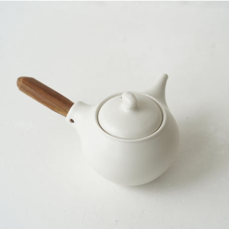 馬場勝文　120-A　白磁マット　煎茶急須