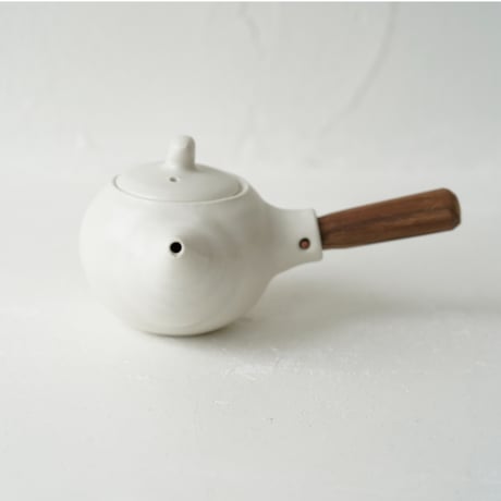 馬場勝文　120-B　白磁マット　煎茶急須