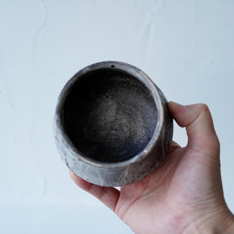 馬場勝文　3-C　荒土（粉引）　しおげ茶碗  　大