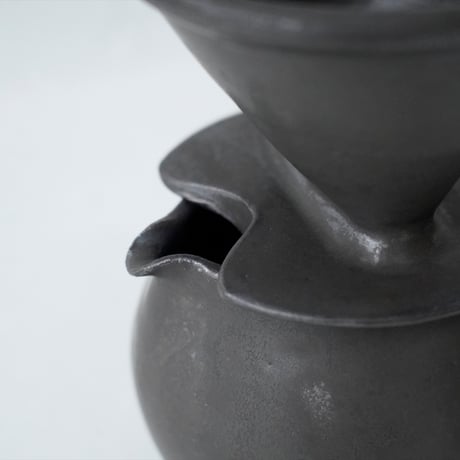 馬場勝文　45　黒釉　コーヒードリッパー　ピッチャー単品
