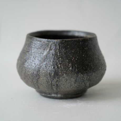 馬場勝文　4-B　荒土　しおげ茶碗  　大