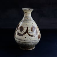 梅本尋司　U36-1　粉青鉄絵草花文瓶