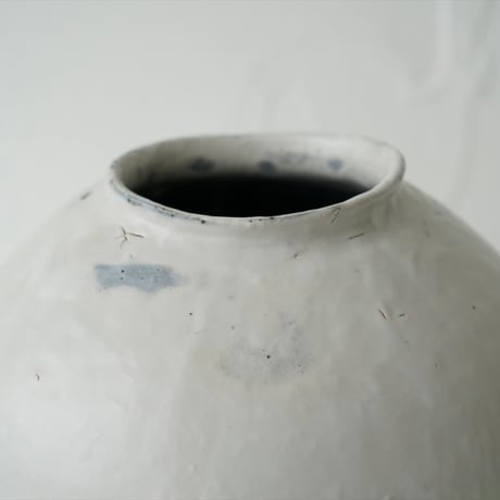 馬場勝文　189-B　荒土（粉引）　花器
