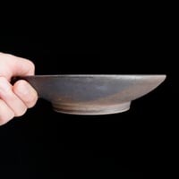 NO.46-A　   芳賀稔　埋め焼き黒６寸鉢