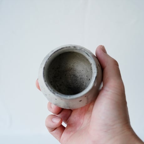 馬場勝文　2-E　荒土（粉引）　しおげ小湯呑