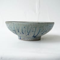 NO.21-D　芳賀稔　埋め焼き青6寸鉢