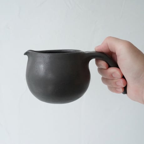 馬場勝文　45　黒釉　コーヒードリッパー　ピッチャー単品