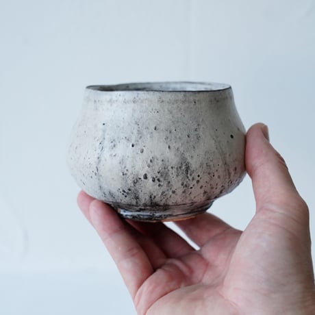 馬場勝文　3-E　荒土（粉引）　しおげ茶碗  　大