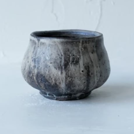 馬場勝文　3-A　荒土（粉引）　しおげ茶碗  　大