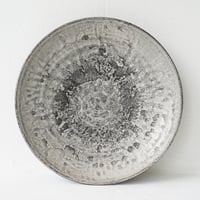 NO.71-C　芳賀稔　黒銀8寸浅鉢