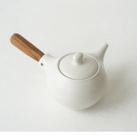 馬場勝文　120-B　白磁マット　煎茶急須