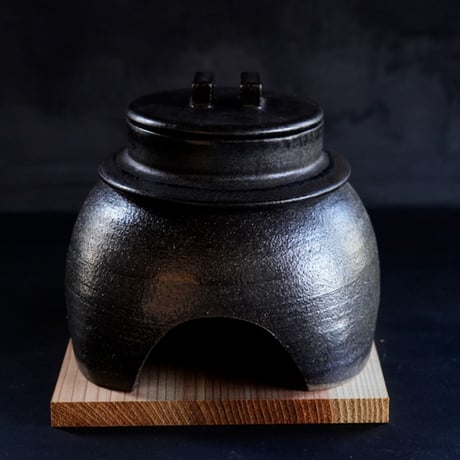 NO.21　大杉康伸　かまどはん（1合炊き）　黒マット・黒