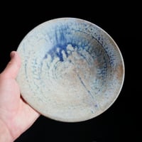 NO.20-B　芳賀稔　埋め焼き青7寸リム鉢