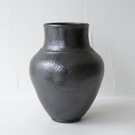 濱中史朗　50　花器　オイルレザーレース