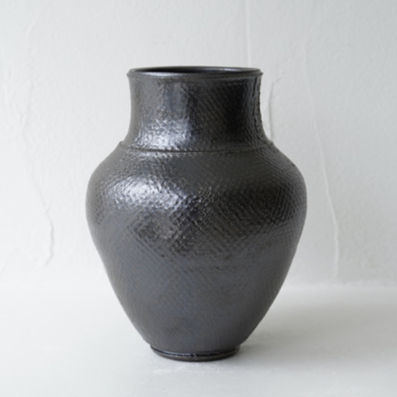 豪人窯　花器　フラワーベース　ボタナイズ　濱中史朗 濱中史朗 50 花器 オイルレザーレース | JIBITA