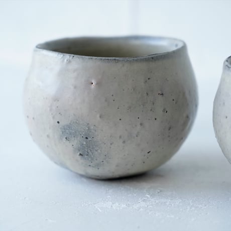 馬場勝文　1-A　荒土（粉引）　丸カップ 　※個体差あり