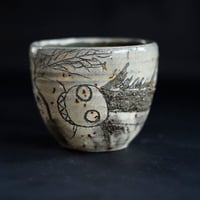 梅本尋司　U48-2　粉青掻落魚文カップ