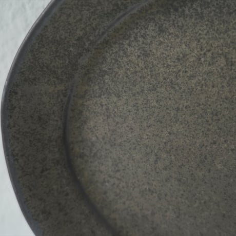 馬場勝文　34-A　黒釉　リムオーバル皿　size：2　※個体差あり