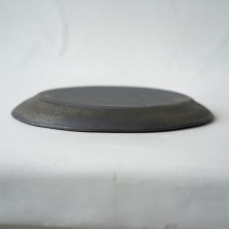 馬場勝文　34-A　黒釉　リムオーバル皿　size：2　※個体差あり