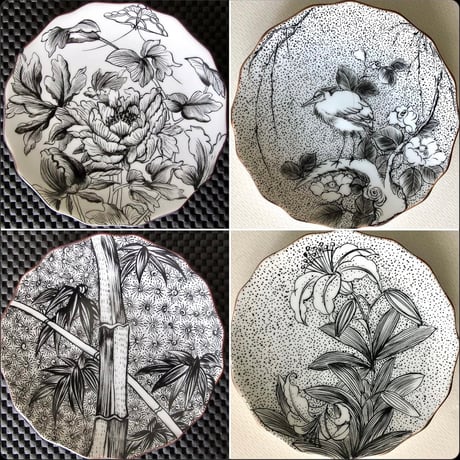 限定少数（お試し用）SALE品10セット/古九谷豆皿用9絵柄（各種2枚入）
