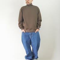 2色＊ユニセックス＊LA MOND-ラモンド-DOUBLE AIR KNIT HIGH NECK SWEAT/LM-C-211-DT