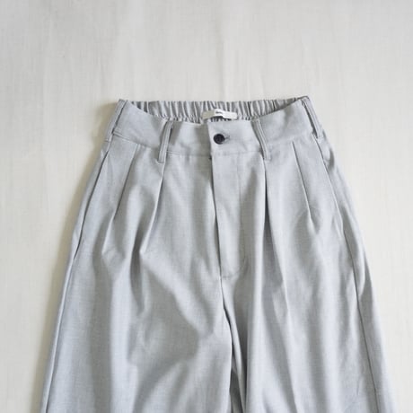 ＊ユニセックス＊amne-アンヌ- WARM GABARDINE wide slacks amn-PT-050／Heather