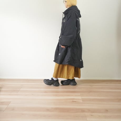 ＊ユニセックス＊[THRIFTY LOOK] DOODLE SNOW PARKA / BLACK