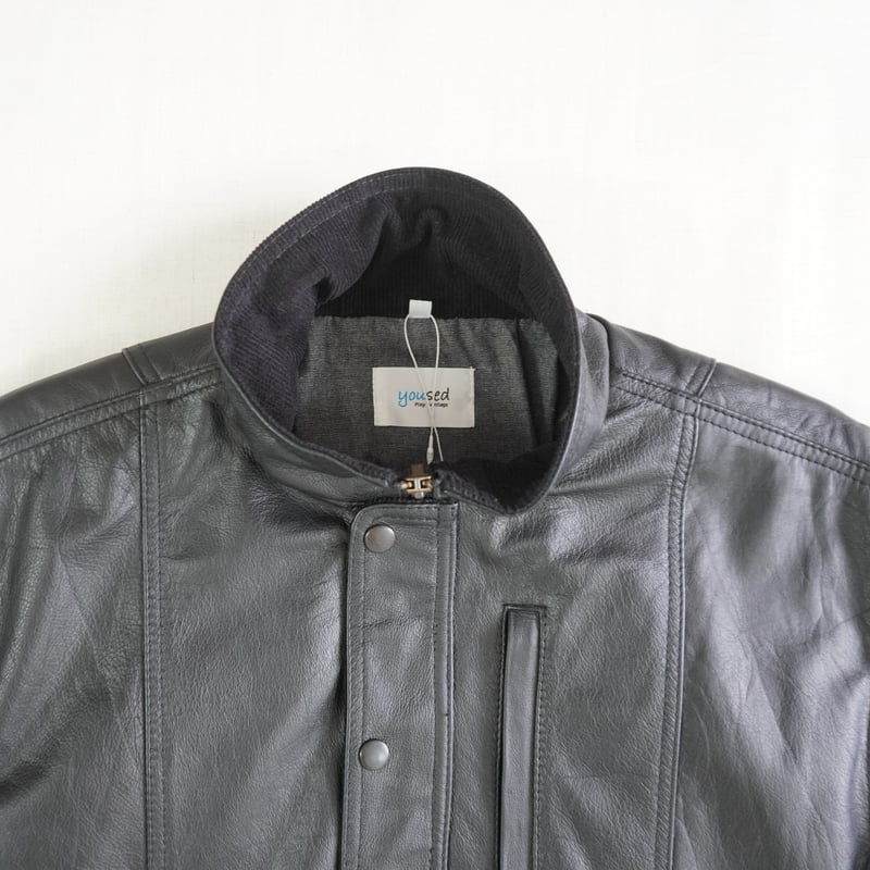 ユニセックス＊YOUSED-ユーズド-RETRO BAGGIES LEATHER JKT レ