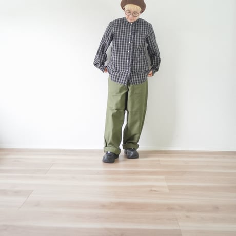 ２色＊レディース＊TIGRE BROCANTE-ティグルブロカンテ-オンブレチェック Lil Frill ロングスリーブシャツ